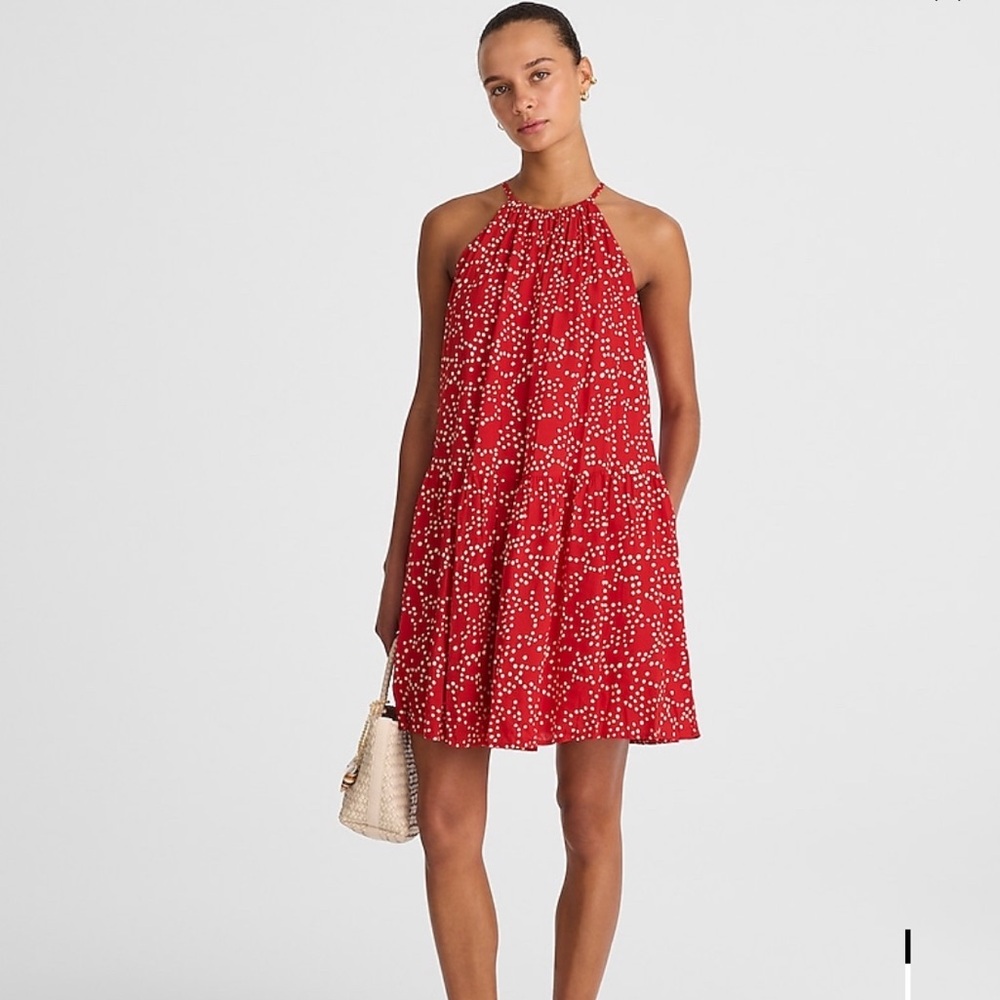 NWT Madewell Drop Waist Mini Dress in Festival Red